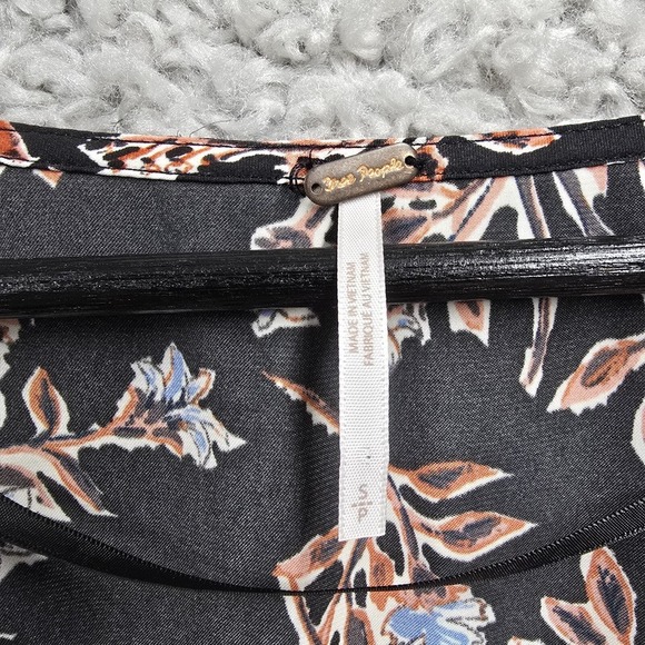 Free People Santiago Women Floral Smocked Top Size Small Long Sleeve Boho Grunge - Picture 5 of 12